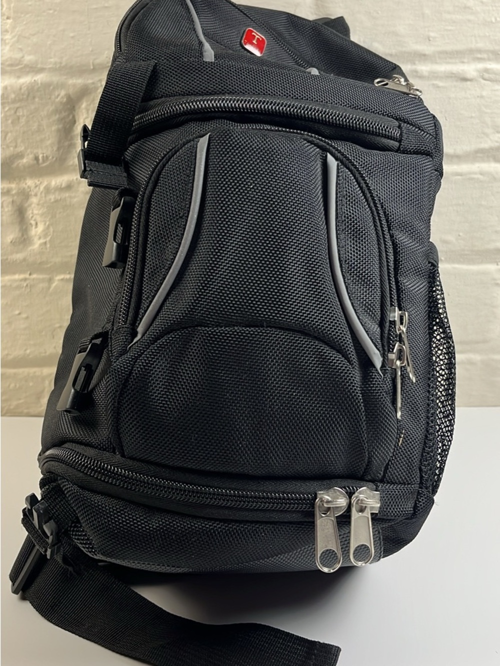 Tracker Black Shoulder Sling Camera bag with Gray Accents